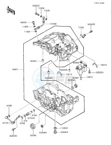 EX 250 E [NINJA 250R] (E1-E2) [NINJA 250R] drawing CRANKCASE