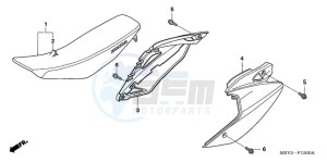 CRF450X9 U drawing SEAT/SIDE COVER