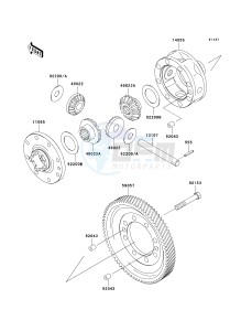 KAF 620 J [MULE 3010 TRANS4X4] (J6J-J8F) J6F drawing DIFFERENTIAL