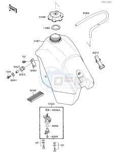 KX 500 D [KX500] (D1) [KX500] drawing FUEL TANK