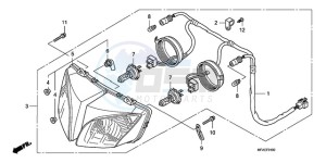 CBF1000A UK - (E / MKH) drawing HEADLIGHT