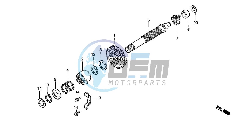 KICK STARTER SPINDLE