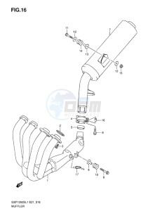 GSF-1250S BANDIT EU drawing MUFFLER