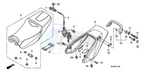 CB1300A9 France - (F / ABS CMF MME TWO) drawing SEAT/REAR COWL