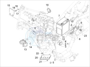 SRV 850 4t 8v e3 drawing Remote control switches - Battery - Horn