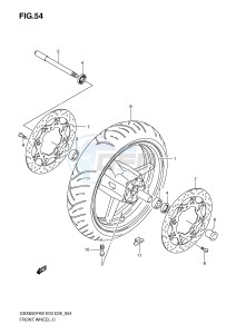 GSX650F (E3-E28) Katana drawing FRONT WHEEL (GSX650FK8 K9 L0)