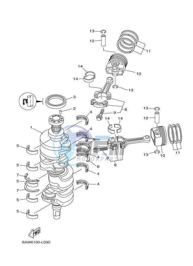 CRANKSHAFT--PISTON