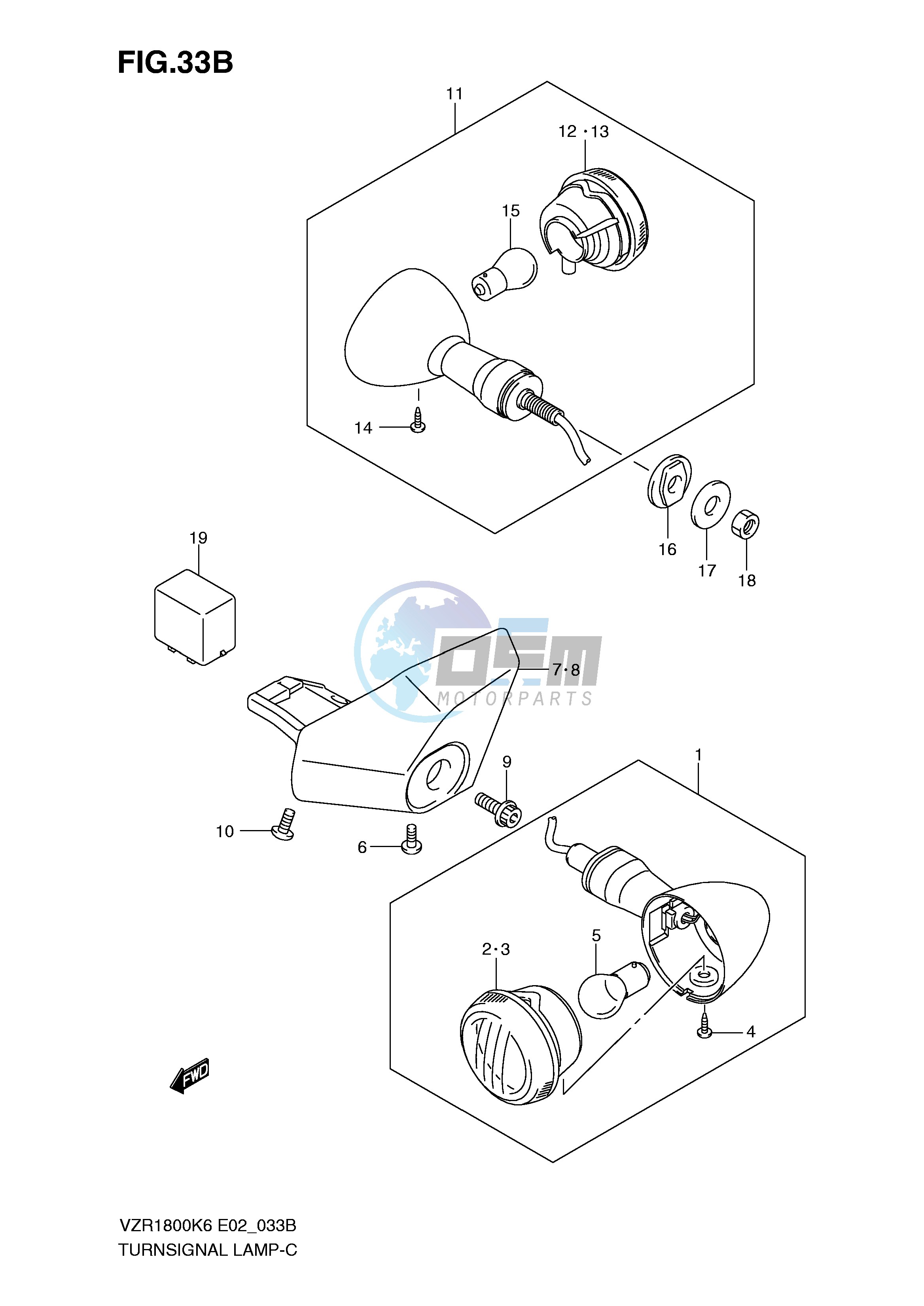 TURNSIGNAL LAMP (VZR1800ZK7 ZU2K7 ZK9 ZUFK9)