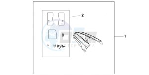 CB600F39 France - (F / CMF ST 25K) drawing REAR SEAT COWL PEARL COOL WHITE