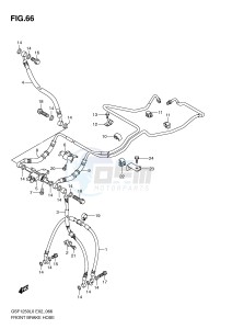 GSF1250 (E2) Bandit drawing FRONT BRAKE HOSE (GSF1250AL0)