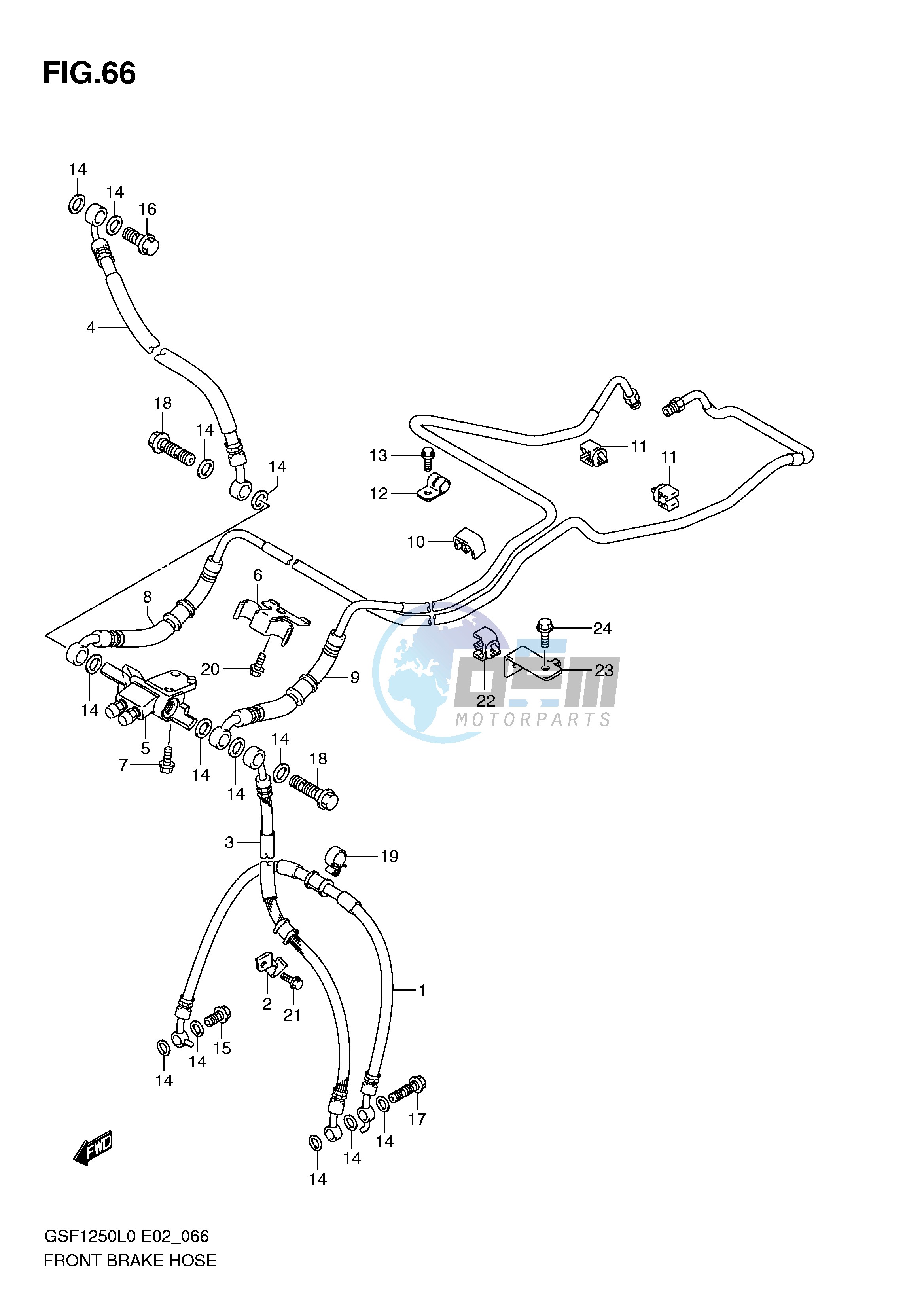 FRONT BRAKE HOSE (GSF1250AL0)