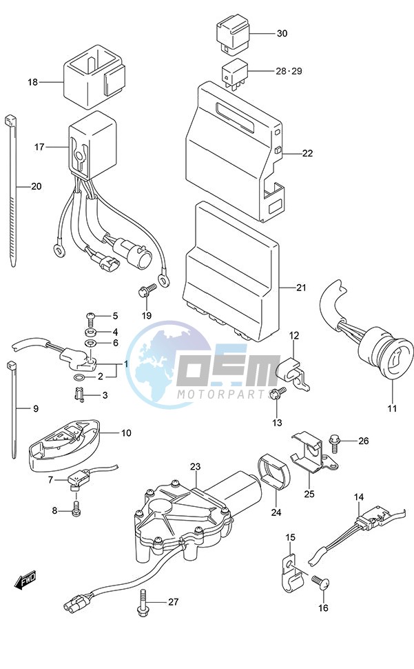 PTT Switch/Engine Control Unit