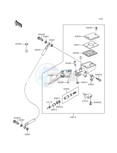 ZX 900 B [NINJA ZX-9R] (B4) [NINJA ZX-9R] drawing CLUTCH MASTER CYLINDER