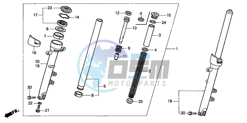 FRONT FORK (CB600F2/F22/3/4)