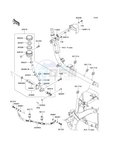 VN 900 D[VULCAN 900 CLASSIC LT] (6F-9F) D7F drawing REAR MASTER CYLINDER