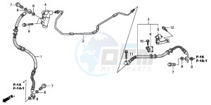 FES150 125 S-WING drawing REAR BRAKE PIPE (FES125)(FES150)