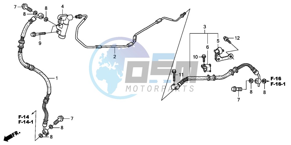 REAR BRAKE PIPE (FES125)(FES150)