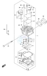 DF 9.9A drawing Carburetor w/Remote Control