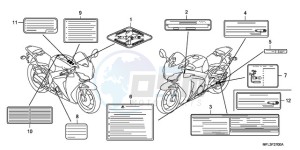 CBR1000RR9 UK - (E / MK) drawing CAUTION LABEL (1)