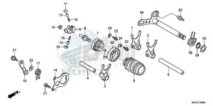 CRF150RD CRF150R Europe Direct - (ED) drawing GEARSHIFT DRUM