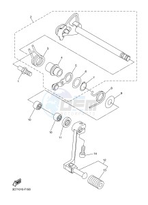 WR250R (32DN) drawing SHIFT SHAFT