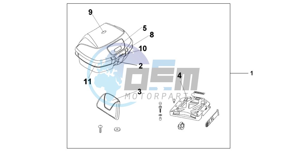 TOP BOX 45L DELTA BLUE