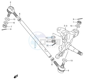 LT-Z250 (E28-E33) drawing STEERING KNUCKLE