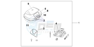 CBF500A drawing KIT TOP BOX 45L