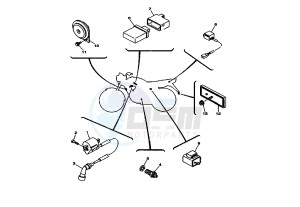 YBR 125 drawing IGNITION COIL- CDI UNIT