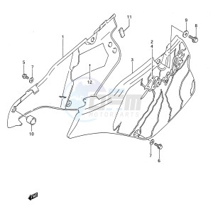 RM250 (E28) drawing FRAME COVER (MODEL N)