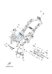 YPR125R XMAX 125 EVOLIS 125 (2DMF 2DMF) drawing FRAME