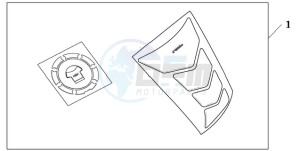 CBR1000RA9 UK - (E / ABS MME) drawing TANKPAD / FUEL LID COVER