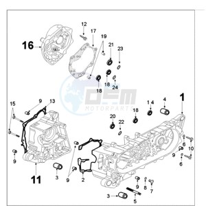 TWEET 50 A drawing CRANKCASE