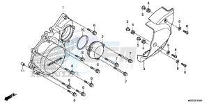 CB1100AE CB1100 ABS UK - (E) drawing LEFT CRANKCASE COVER