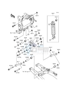 NINJA 250SL ABS BX250BGFA XX (EU ME A(FRICA) drawing Suspension/Shock Absorber