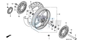 CB600F39 Spain - (SP / ST) drawing FRONT WHEEL