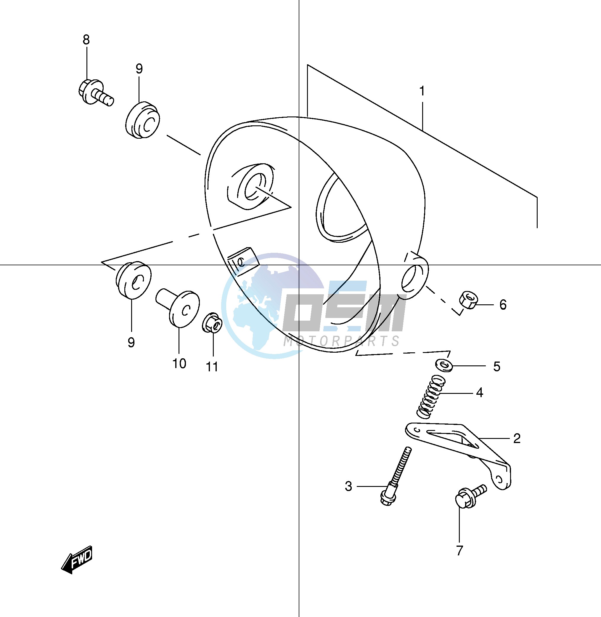 HEADLAMP HOUSING (GSF1200K1 K2 K3 K4 ZK4 ZK5)