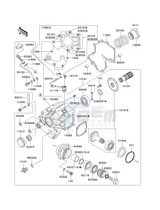 VN 1600 D [VULCAN 1600 NOMAD] (D1) D1 drawing FRONT BEVEL GEAR