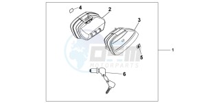 CBF600NA drawing NARROW PANNIER SET