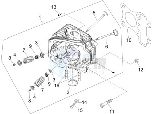 LX 50 4T USA drawing Head unit - Valve