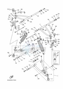 YFM700R (BCXH) drawing FRONT SUSPENSION & WHEEL