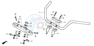 GL1500C F6C drawing HANDLE PIPE/TOP BRIDGE