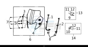 HD 300I ABS (LS30W1-EU) (L9-M0) drawing WIND SCREEN - R-L HANDLE GRIP