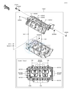 JET SKI ULTRA 310LX JT1500MGF EU drawing Crankcase