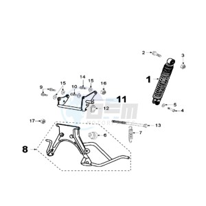 VIVA 2 CO drawing REAR SHOCK AND STAND