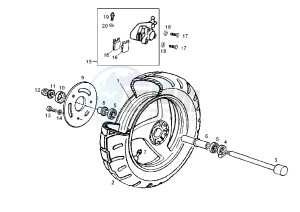 BOULEVARD 125-150 cc drawing FRONT WHEEL