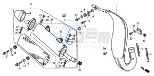 CR125R drawing EXPANSION CHAMBER (ED,U)