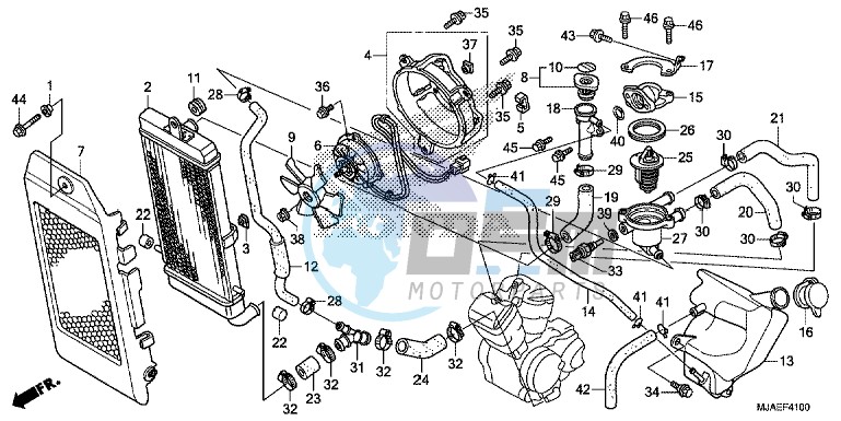 RADIATOR (VT750CS/ C2B/ C2S/ C)