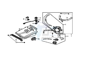 JET EURO X EU2 - 50 cc drawing FUEL TANK