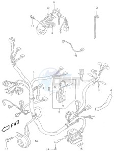 AY50 (V-W-X-Y) katana drawing WIRING HARNESS (model V W X Y)